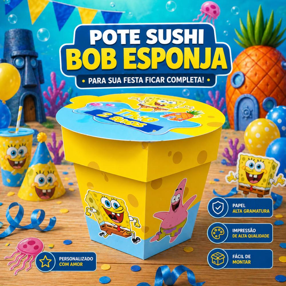 Arquivo Digital Pote Sushi Bob Esponja