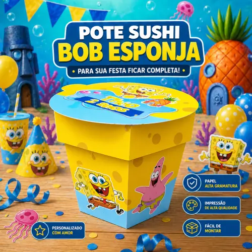 Arquivo Digital Pote Sushi Bob Esponja