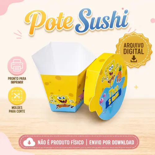 Arquivo Digital Pote Sushi Bob Esponja
