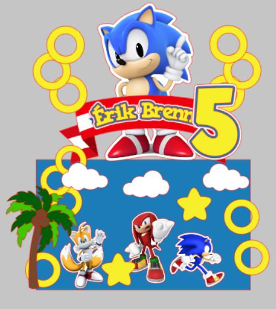 ARQUIVO TOPO DE BOLO SONIC