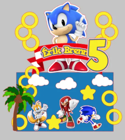 ARQUIVO TOPO DE BOLO SONIC