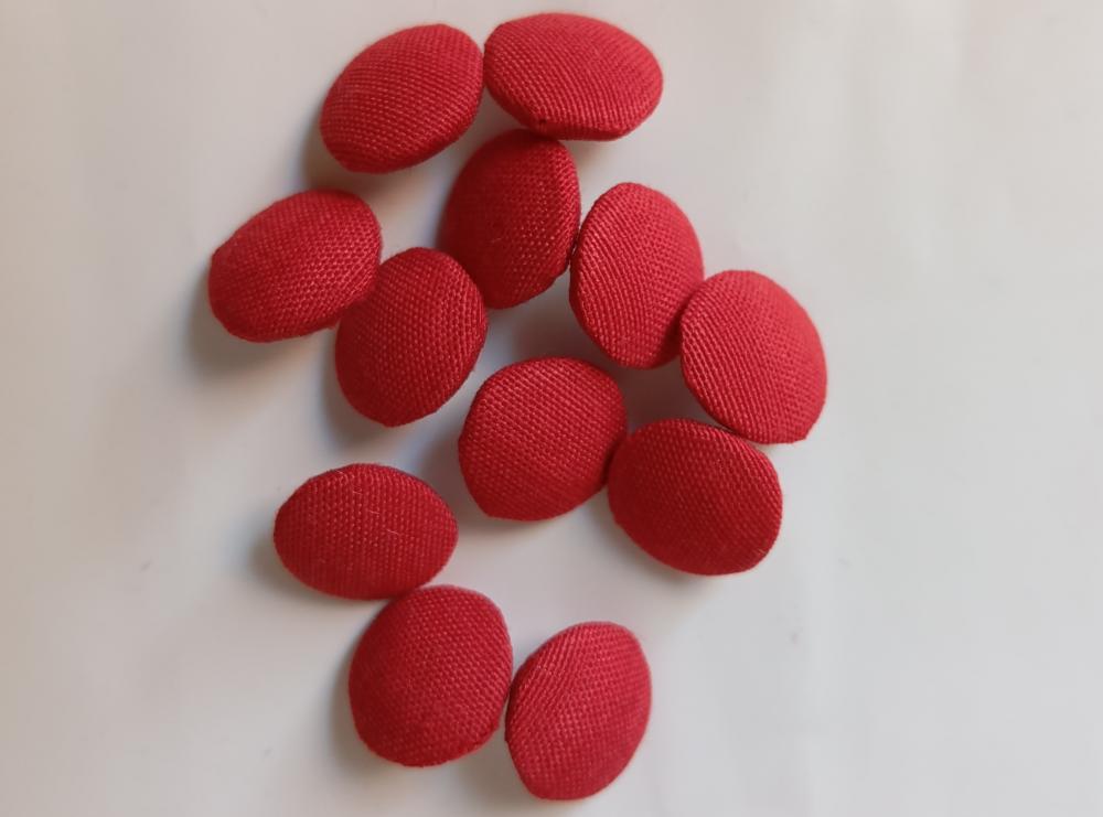 12 unid. de botões  bombê nº 12 Vermelho