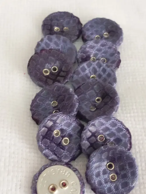 Botões  bacia 2 furos Forrado "azul"