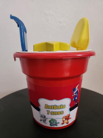Balde de Praia Personalizado Pokemon