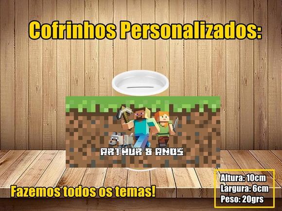 Cofrinho Personalizado Minecraft