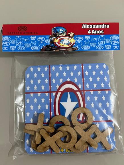 Jogo da Velha Personalizado Capitão América