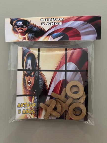 Jogo da Velha Personalizado Capitão América