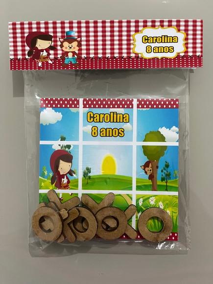 Jogo da Velha Personalizado Chapeuzinho Vermelho