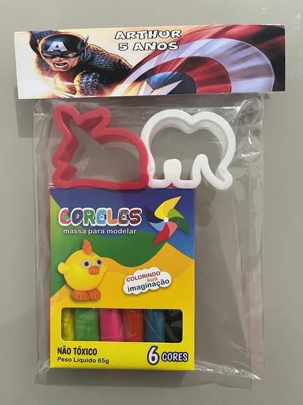 Kit Massinha Personalizada Capitão América