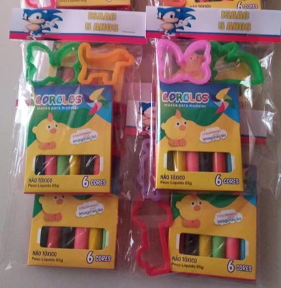 Kit Massinha Personalizada Sonic