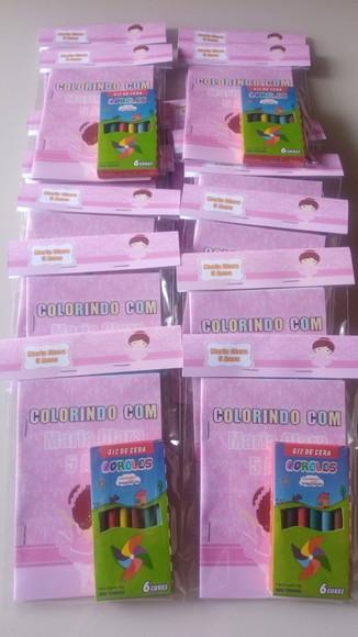 Kit para Colorir Revistinha com Giz de Cera Bailarina