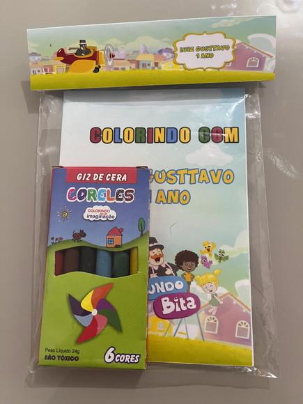 Kit para Colorir Revistinha com Giz de Cera Mundo Bita