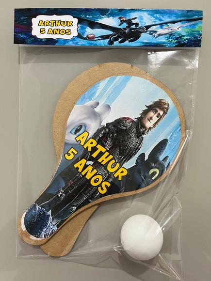 Kit Raquete P Pingpong Personalizada Como Treinar Seu Dragão