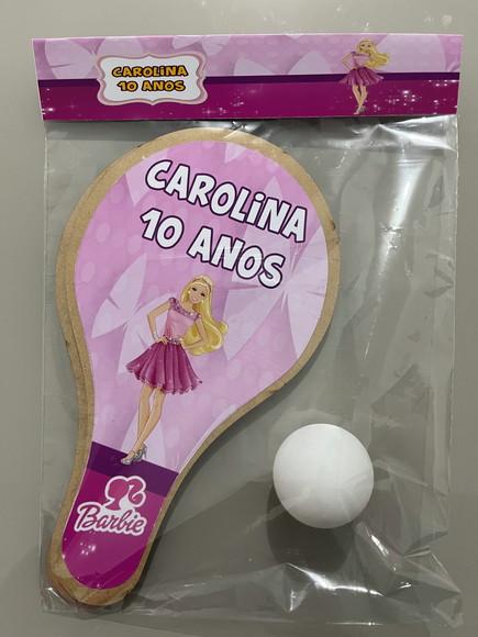 Kit Raquete para Ping Pong Personalizada Barbie