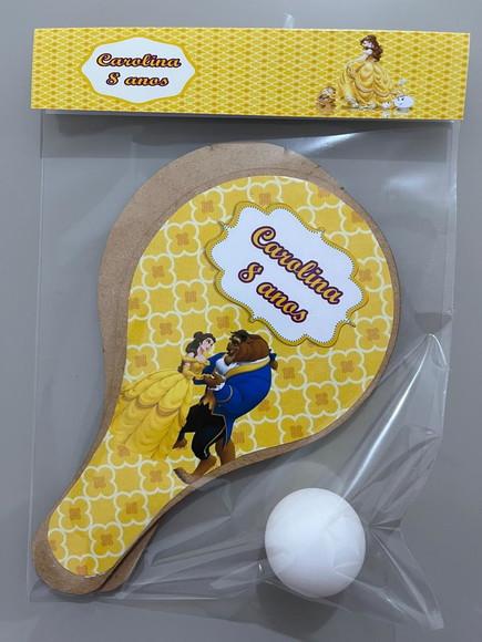 Kit Raquete para Ping Pong Personalizada Bela e a Fera