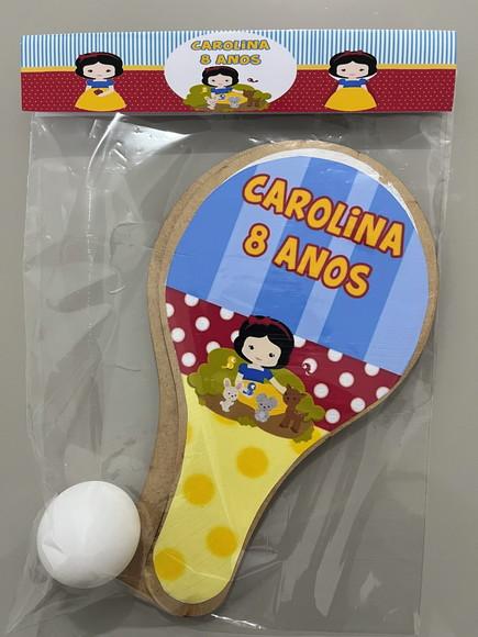 Kit Raquete para Ping Pong Personalizada Branca de Neve