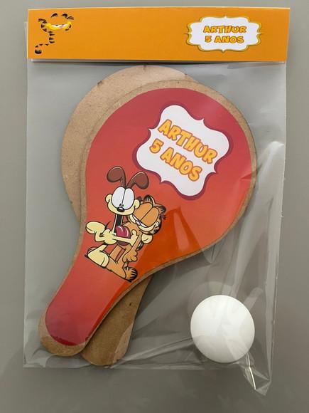 Kit Raquete para Ping Pong Personalizada Garfield