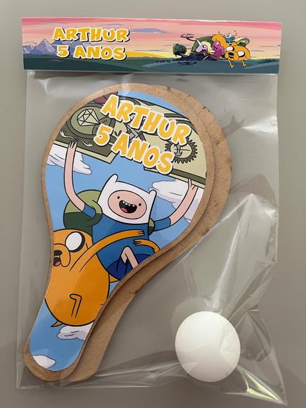Kit Raquete para Ping Pong Personalizada Hora da Aventura