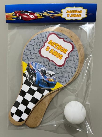 Kit Raquete para Ping Pong Personalizada Hot Wheels