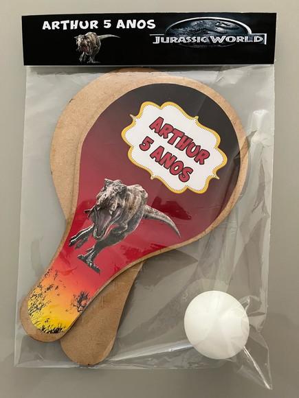 Kit Raquete para Ping Pong Personalizada Jurassic World