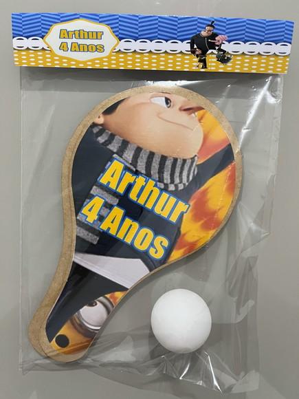 Kit Raquete para Ping Pong Personalizada Meu Malvado Fav.