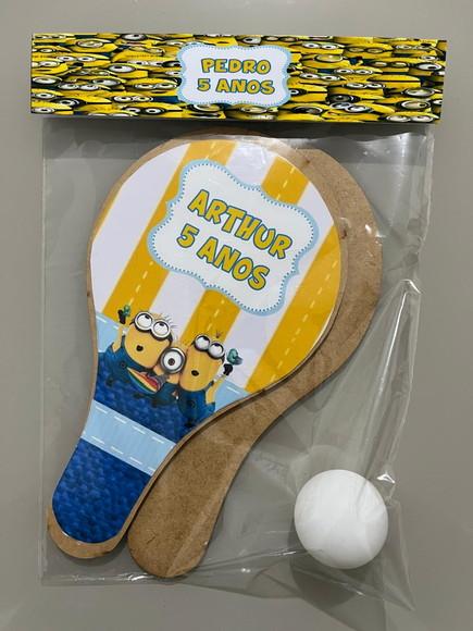 Kit Raquete para Ping Pong Personalizada Minions