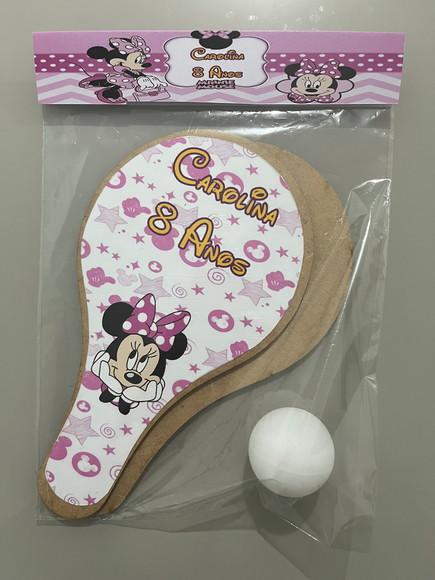 Kit Raquete para Ping Pong Personalizada Minnie