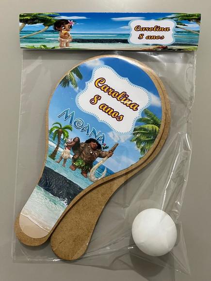Kit Raquete para Ping Pong Personalizada Moana