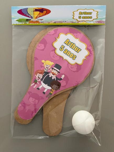 Kit Raquete para Ping Pong Personalizada Mundo Bita