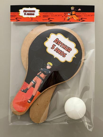 Kit Raquete para Ping Pong Personalizada Naruto