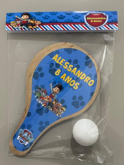 Kit Raquete para Ping Pong Personalizada Patrulha Canina