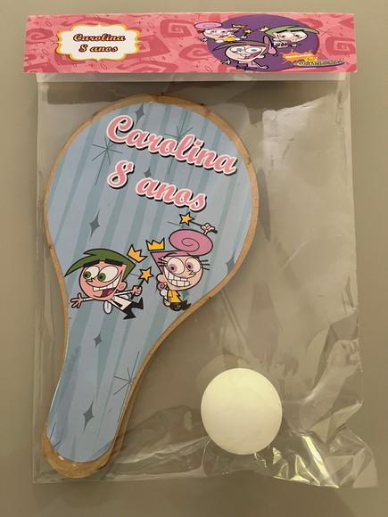 Kit Raquete para Ping Pong Personalizada Padrinhos Mágicos