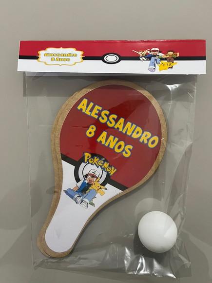 Kit Raquete para Ping Pong Personalizada Pokémon