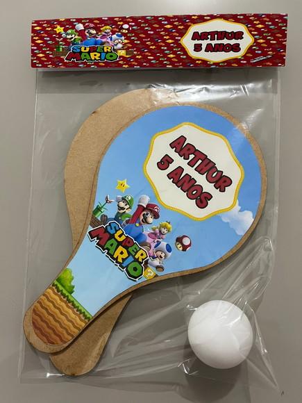 Kit Raquete para Ping Pong Personalizada Super Mário
