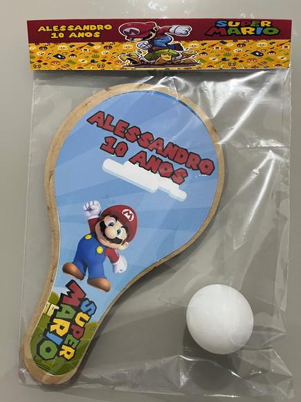 Kit Raquete para Ping Pong Personalizada Super Mário