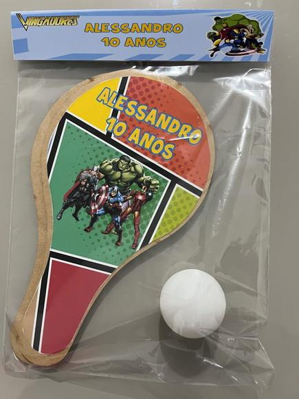 Kit Raquete para Ping Pong Personalizada Vingadores