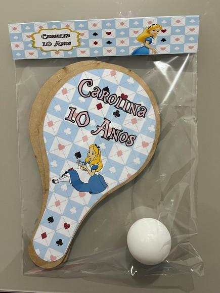 Kit Raquete para Pingpong Alice no País das Maravilhas
