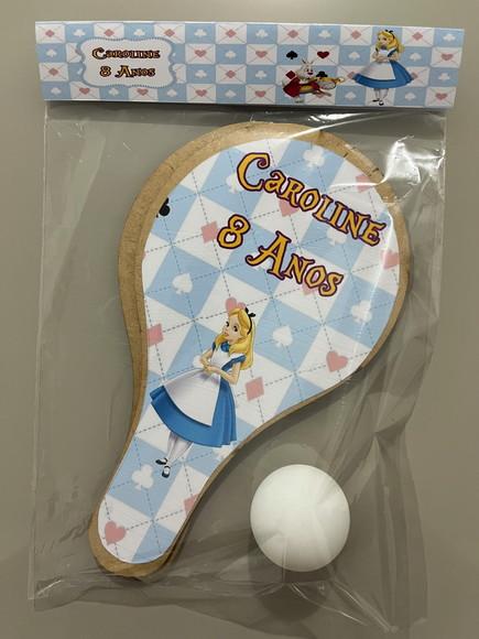Kit Raquete para Pingpong Alice no País das Maravilhas