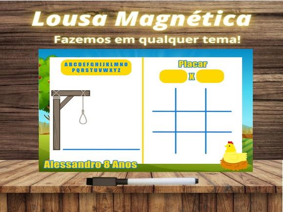 Lousa Magnética + J.v + Forca Fazendinha com Embalagem