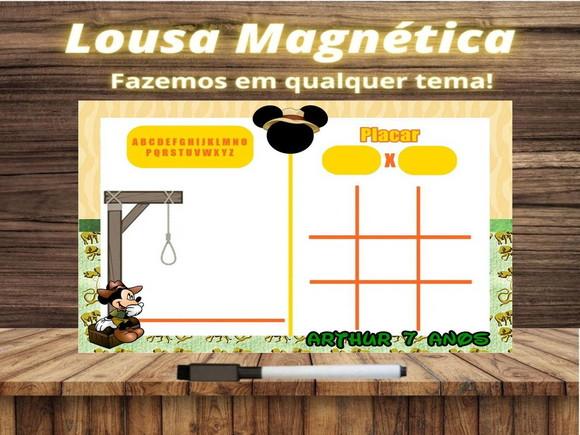 Lousa Magnética + J.v + Forca Mickey Safari com Embalagem