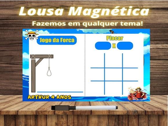 Lousa Magnética + J.v + Forca One Piece com Embalagem