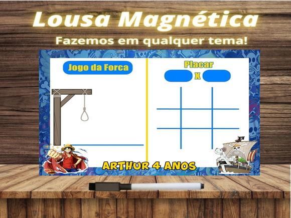 Lousa Magnética + J.v + Forca One Piece com Embalagem