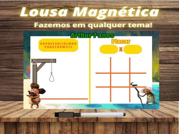 Lousa Magnética + J.v + Forca os Croods com Embalagem