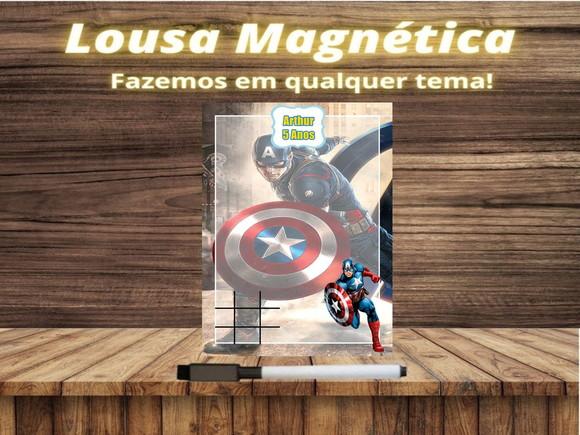 Lousa Magnética + J.v Capitão América com Embalagem