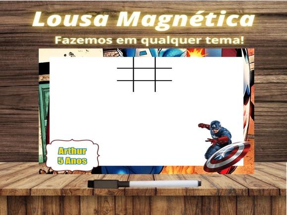 Lousa Magnética + J.v Capitão América com Embalagem