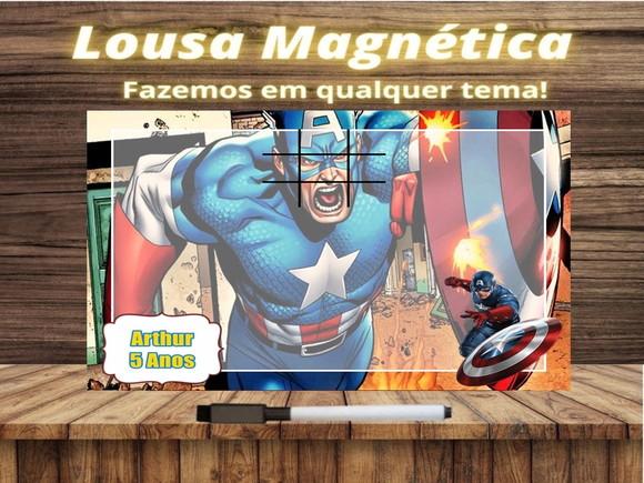 Lousa Magnética + J.v Capitão América com Embalagem