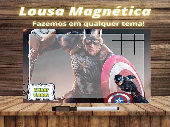 Lousa Magnética + J.v Capitão América com Embalagem
