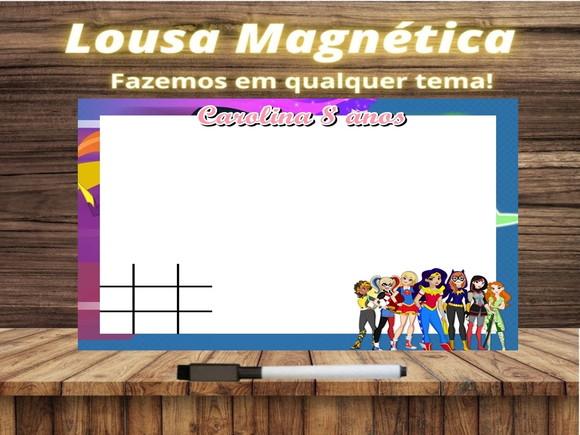Lousa Magnética + J.v Super Hero Girls com Embalagem