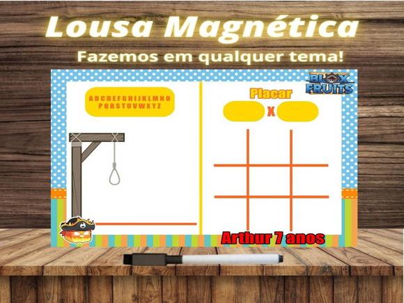 Lousa Magnética + J+v + Forca Blox Fruits com Embalagem