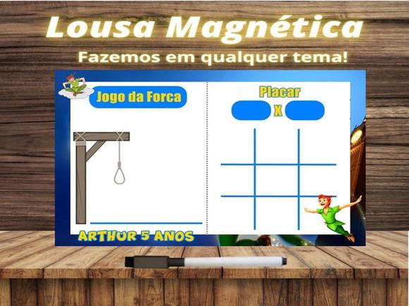 Lousa Magnética + Jogo da Velha + Forca Peter Pan com Emb.